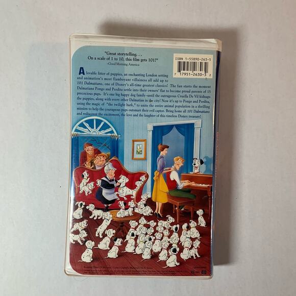 Walt Disney Classics 101 Dalmatians VHS Black Diamond - Picture 3 of 4